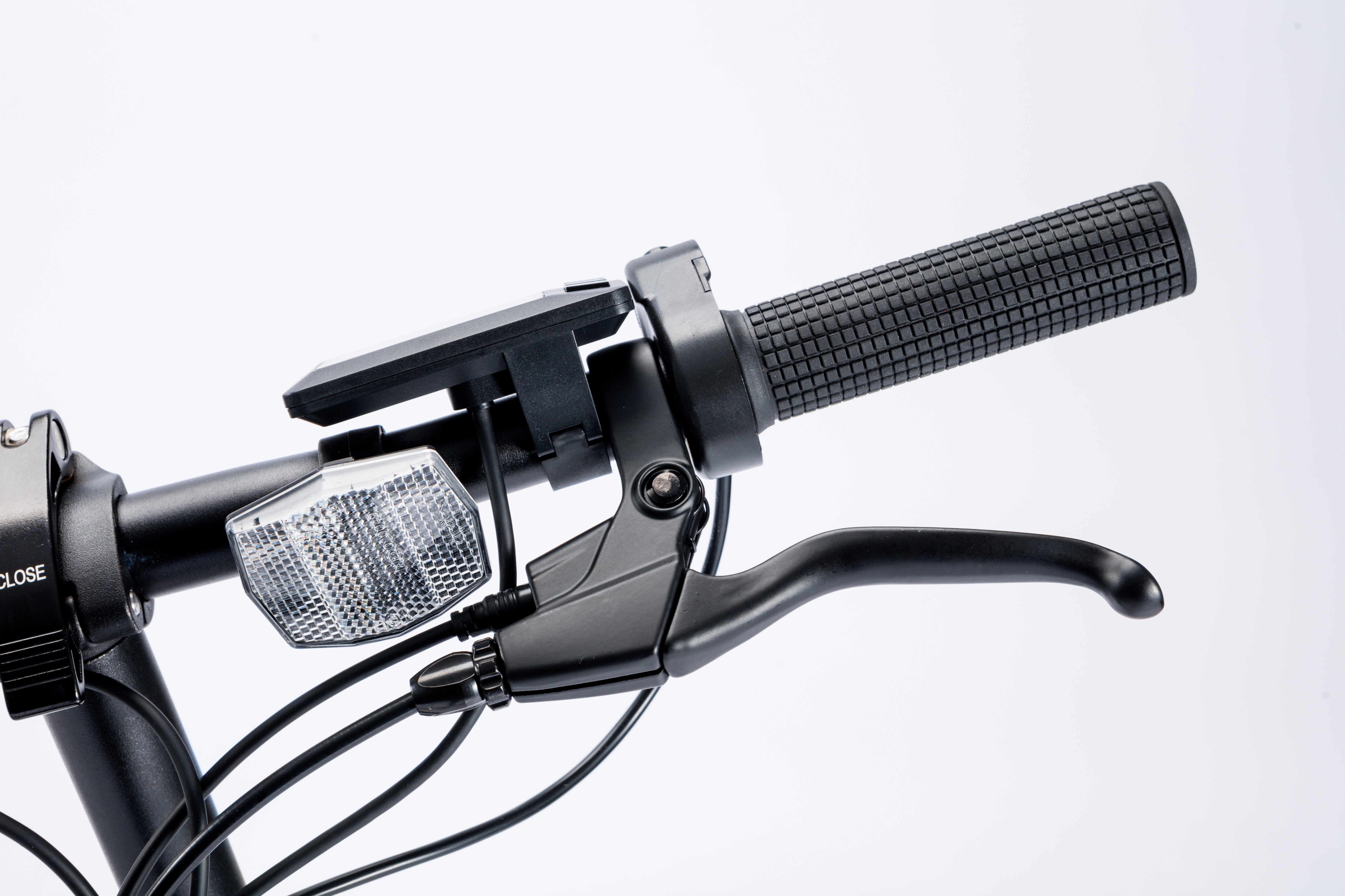 Jager Pixie electric bike handlebar phone mount front light